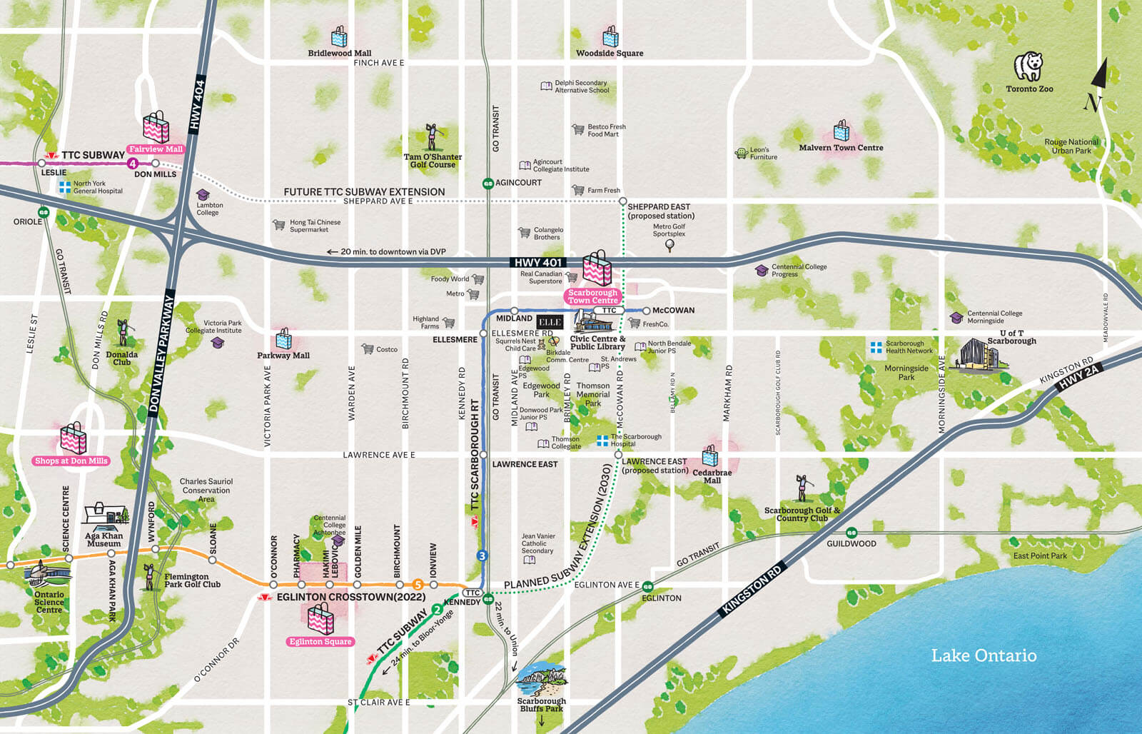 Elle Condos Neighbourhood Map