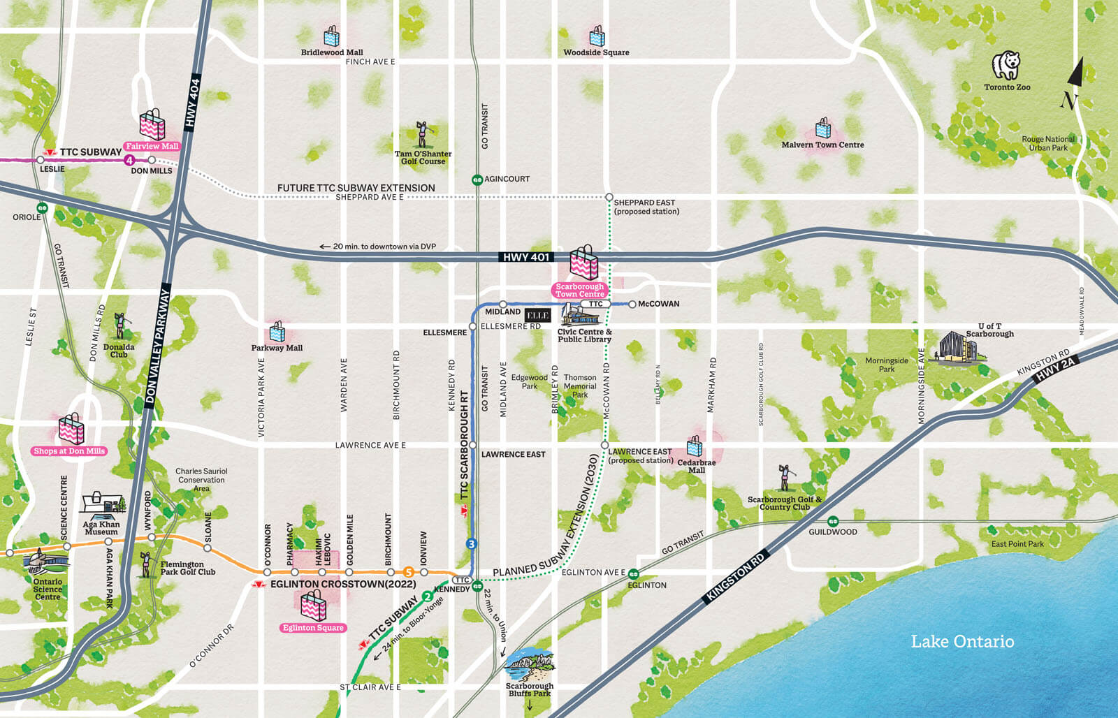 Elle Condos Neighbourhood Map